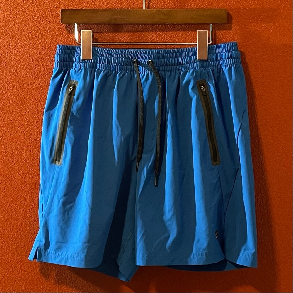 Outerknown Men’s Endurance Unlined Volley Royal‎ Blue Reflective Athletic Shorts